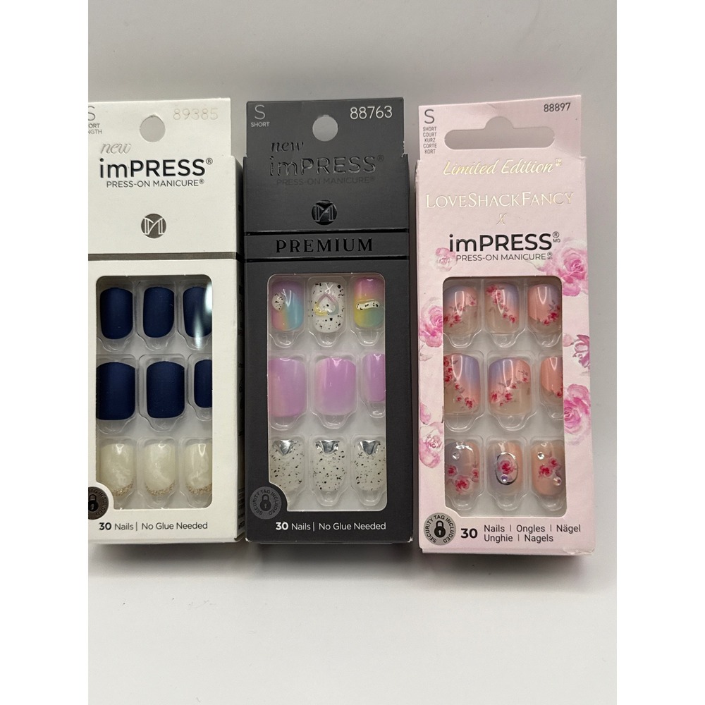 imPRESS Press-On Manicure Bundle LoveShackFancy Sweet Life Chasing Stars 3pk